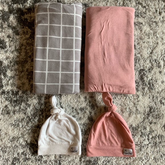 Other - Copper pearl swaddle and hat sets.